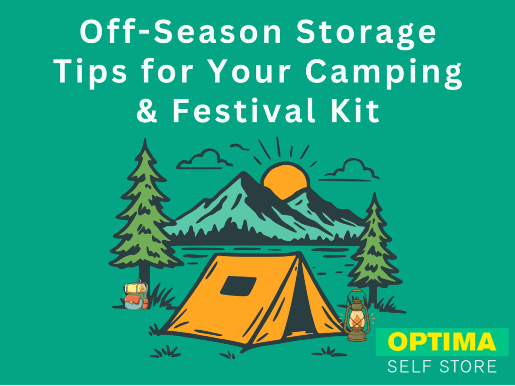 camping gear infront of mountain and trees