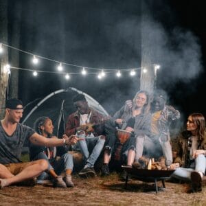 friends camping