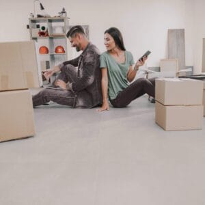 couple moving house