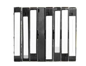 VHS Tapes white labels